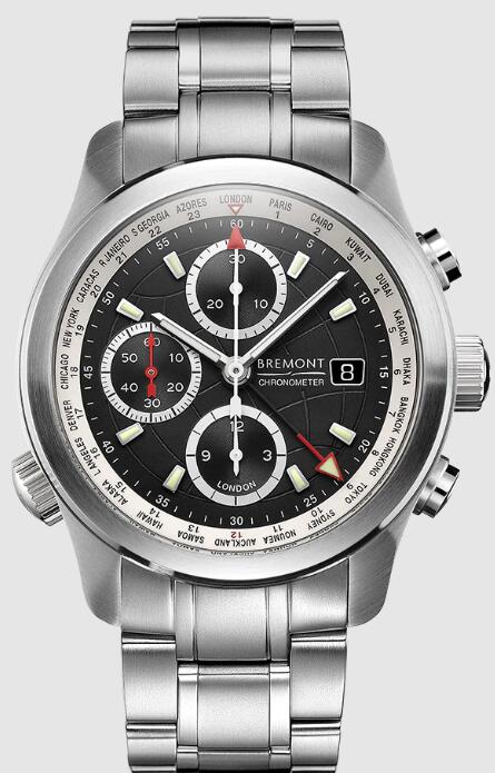 Replica Bremont Watch Altitude Pilot Chronographs ALT1-WT Black Dial Steel Strap Replica Bremont Watch Altitude Pilot Chronographs ALT1-WT Black Dial Steel Strap